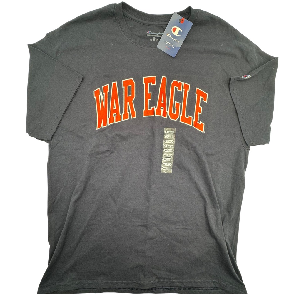 Champion War Eagle Auburn Tigers Graphic T-Shirt Navy Men's XL NWT - Picture 1 of 4